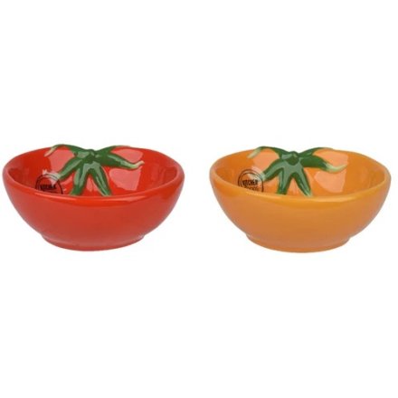Add a splash of color to your table with the vibrant Bowl Dolomite Tomato,