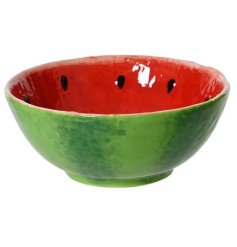 Bring summer vibes to your table with The Bowl Dolomite Watermelon design.