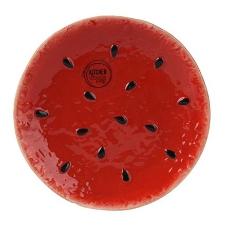 Brighten mornings with the colorful Dolomite Watermelon Breakfast Plate.