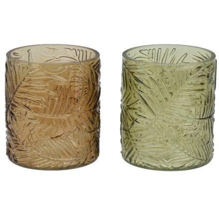 2/A Leaf Tealight Holder, 9.5cm 