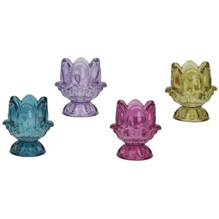 4/A Flower Tealight Holder, 8.3cm 