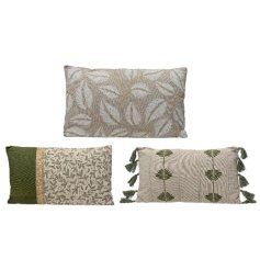 Bring natural charm to your space with these beautifully crafted cushions.
