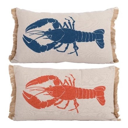 50cm Lobster Pattern Cushion, 2/A 