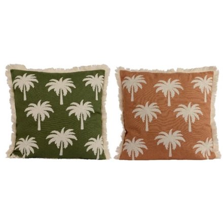 Embroidered Palm Cushion Mix, 45cm