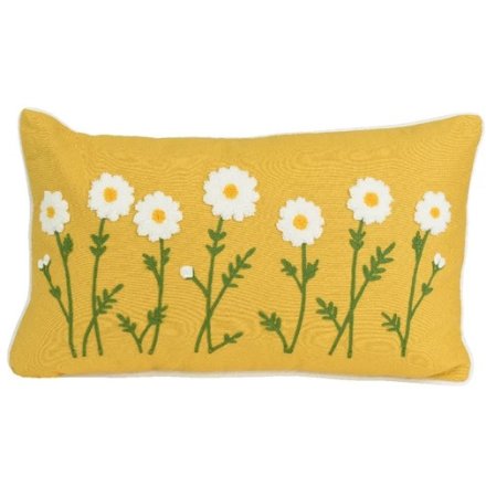 Dasiy Flower Rectangle Cushion, 50cm 