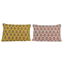  a stylish flower print cushion 