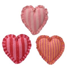 Add a vibrant touch to your home with the Heart Stripped Cushion