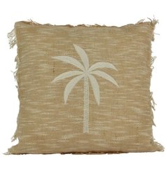 Bring tropical vibes to your space with this cozy, soft cotton cushion.