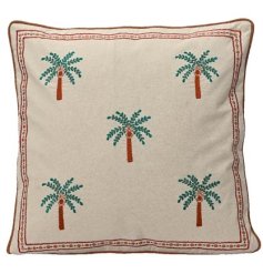 Add a cozy, coastal feel to your space with this soft cotton beach-inspired cushion.
