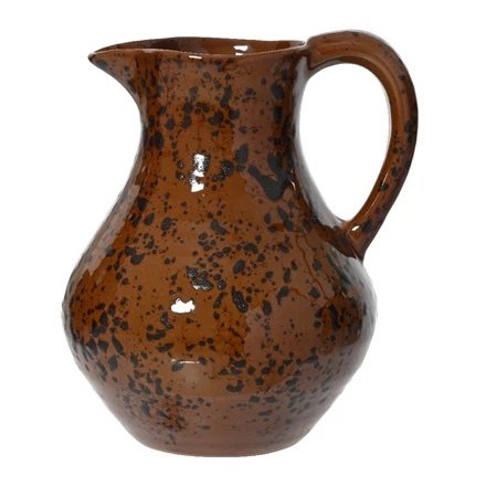 Terracotta Jug with Dot Design, 25cm