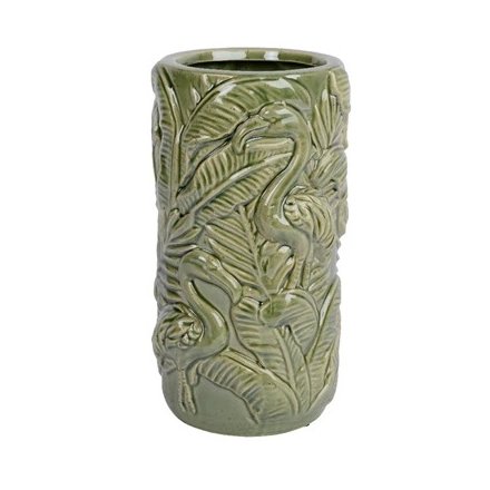 Reaction Glaze Leaf Vase, 24.5cm 
