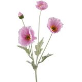 Add vibrant, lasting color to your arrangements with the Poppy On Stem Polyester Spray 