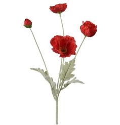 Brighten your space with the vibrant Poppy On Stem polyester spray—a lively touch for any room.