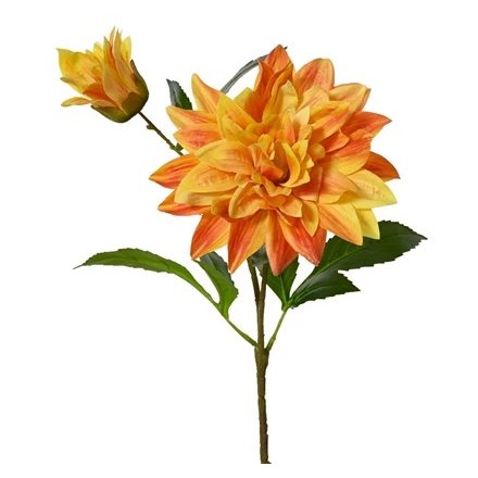 60cm Polyester Dahlia Flower on Stem