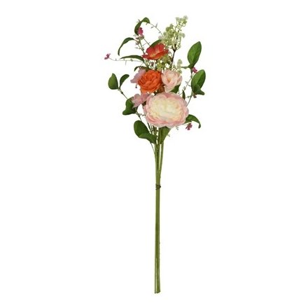 A stunning artificial posy featuring a pink mix of colourful wildflowers, peonies and daisies 