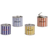 Shop these colourful citronella candle tins for a unique take on a garden candle. Lemon scented with a colourful coastal