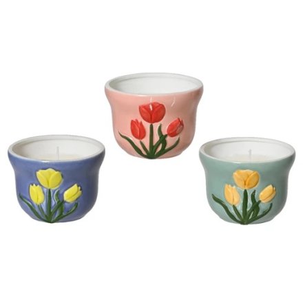 3A Citronella Candle -Tulips, 9cm