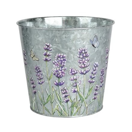 Lavender Zinc Flower Pot, 13.3cm