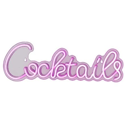 Prepare for cocktails with this pink neon cocktail sign. A chic interior accessory for any home or home bar!