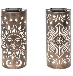 An assortment of 2 beautiful curved wall panels with a sunshine and flower design. A beautiful gift for the garden 