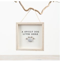 Bring charm to your space with this adorable Spoilt Dog Pebble Sign.