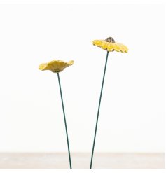 Elegant garden stake with floral design