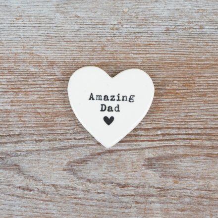 A charming heart token crafted specially for dads.