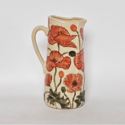 27.5cm Tall Poppy Vase Jug