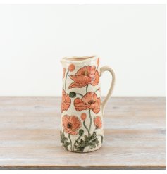 Introducing this glazed vase just in an illustrated Poppy design.