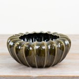 View Olive Pod Bowl Vase, 25cm Details Introducing this gorgeous pod bowl vase in a glazed Olive green colour.
