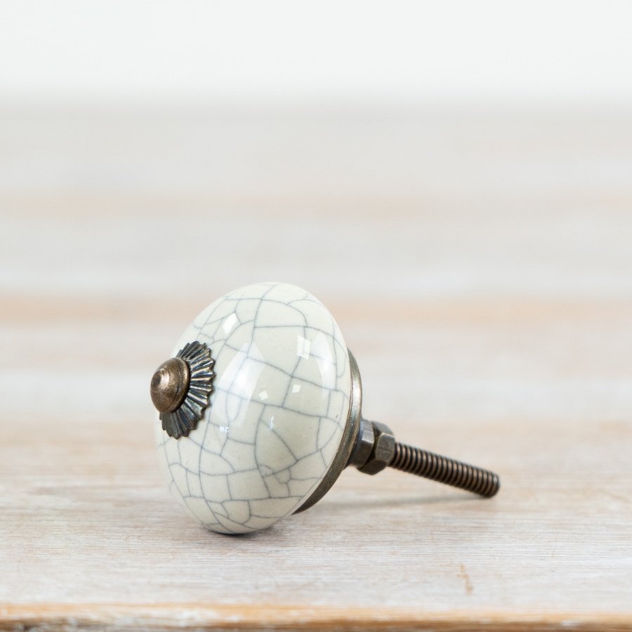7cm Antique Brass Ceramic Knob