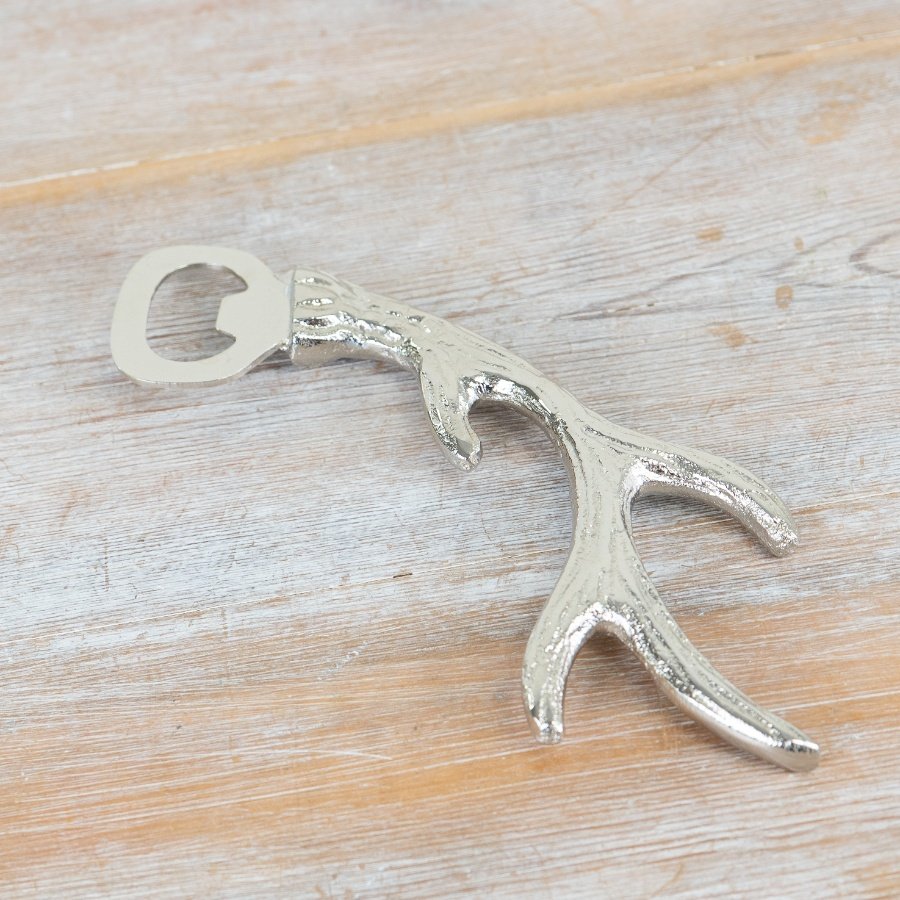 This silver antler bottle opener is a classic and timeless gift item and kitchen essential. 