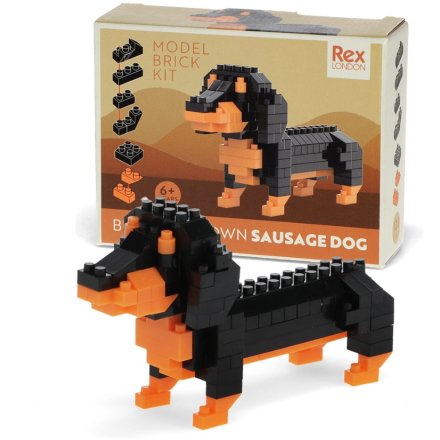 Build your own charming sausage dog with this colorful brick kit—a perfect creative project and gift for dog lovers an