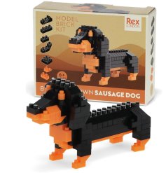 Build your own charming sausage dog with this colorful brick kit—a perfect creative project and gift for dog lovers an