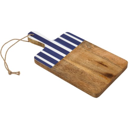 30cm Blue Stripe Wooden Board 