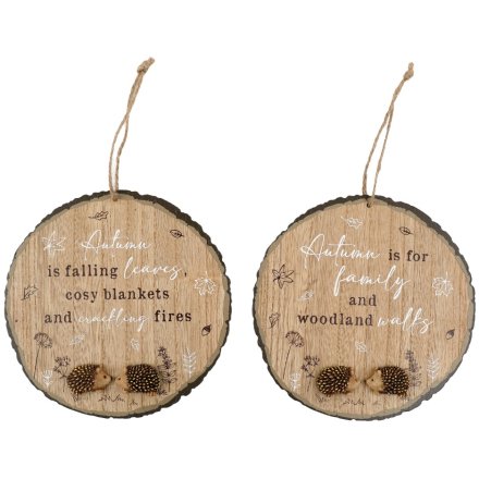 2/A Autumn Round Hang Plaque, 20cm 