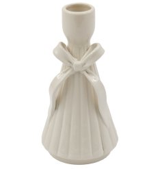 Charming cream Bow Bud Vas, perfect as a stylish bud vase or a distinctive candle holder.