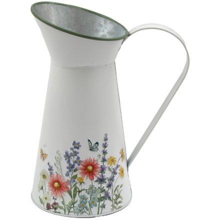 Embossed Springtime Jug Vase, 24.5cm 