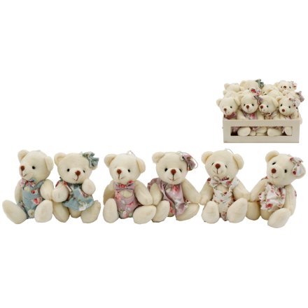 3/A Floral Bear Hang Deco, 10cm 