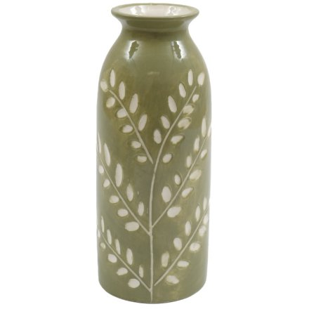 20cm Green Bottle Vase 