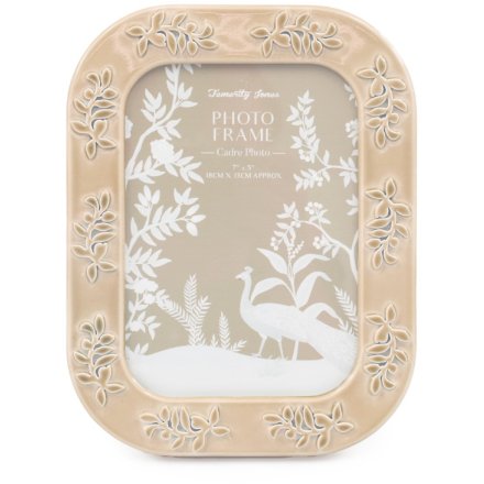 Green Leaf Resin Photo Frame, 5x7