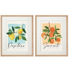 Add bright summer energy to your space with this colorful 30x40 citrus wall art.
