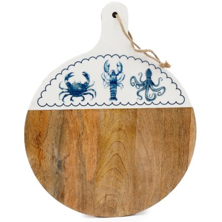 Sealife Round Enamel Board, 48cm 
