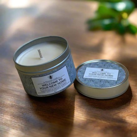 Welcome to your new home  Scented Tin Candle, 100ml