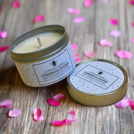 Congratulations Scented Tin Candle, 100ml 