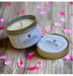 Celebrate every achievement with the Congratulations 100ml Scented Tin Candle