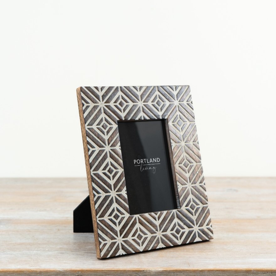 25cm Whitewashed Photo Frame