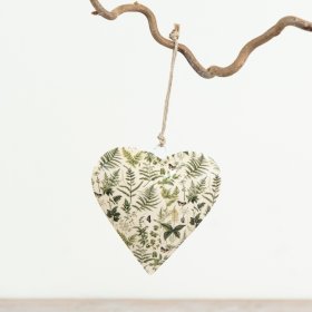 Enamel heart ornament for hanging decoration.