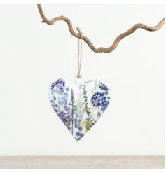 a timeless heart hanger with beautiful lavender flowers 