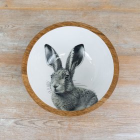 Chic enamel bowl shaped like a rabbit for a unique and stylish touch.
